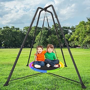 Heavy Duty Swing Frame, 330LBS Metal Swing Stand for Kids